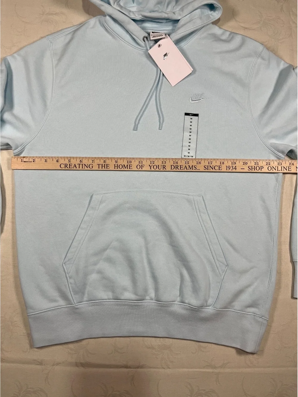 Nike Sportswear Fleece Hoodie Light Blue Size Medium